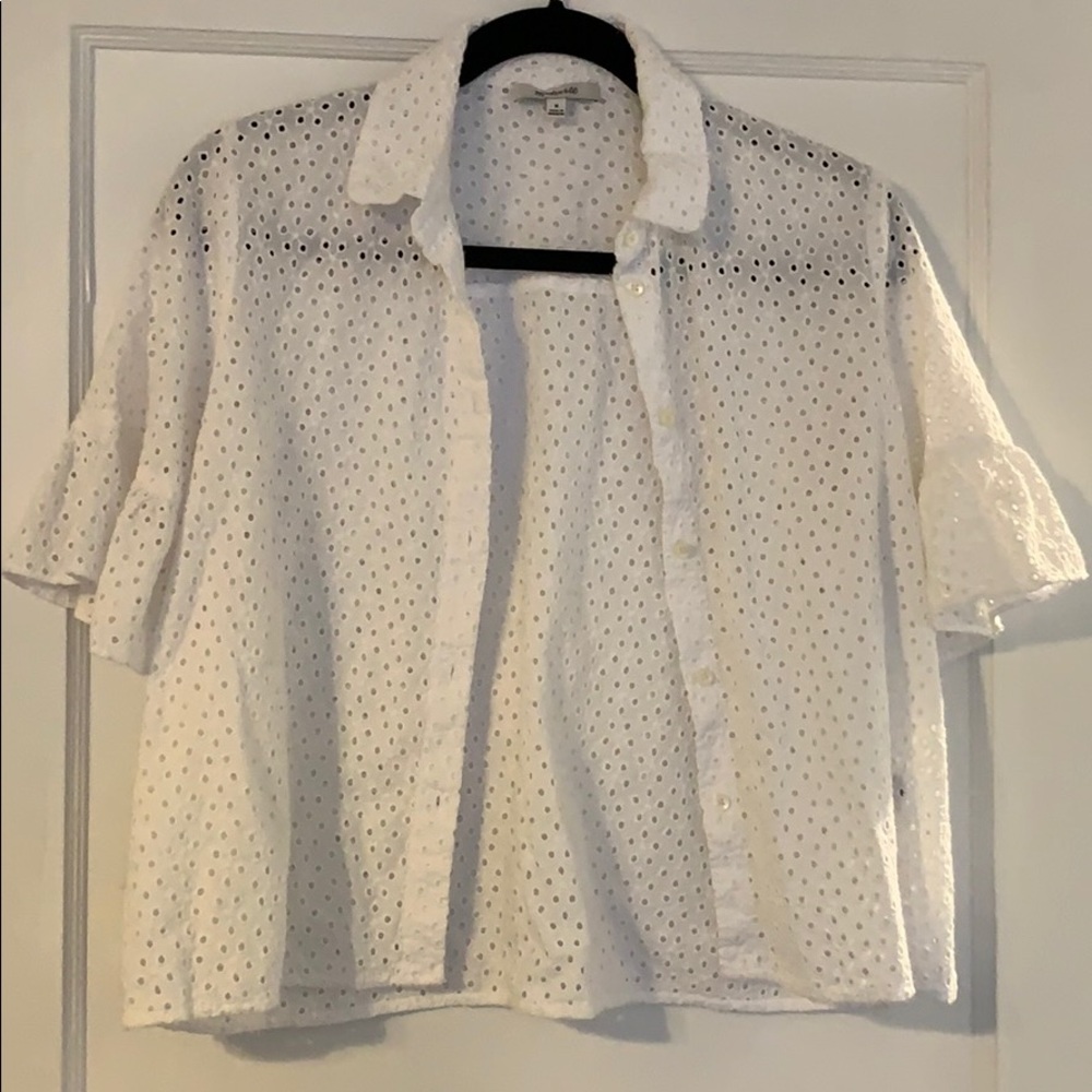 Madewell white top, size M